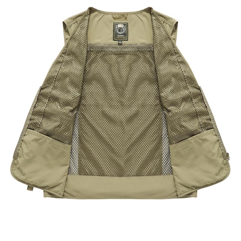 Мужской летний жилет для работы на открытом воздухе с несколькими карманами, узкий дизайн плеч, жилет для рыбалки и фотосъемки, куртка