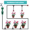 Automatic Drip Irrigation Kits for Garden 25m/82FT Automatic Garden Watering Misting System for