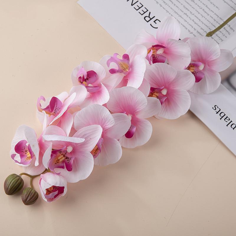 10 головок 72 см искусственный цветок фаленопсис латекс силикон настоящий сенсорный большой орхидея орхидея свадебное украшение дома