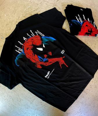 HUF X Marvel Человек-Паук Восприятия Черная Футболка Размер S-5XL Фанмейд Унисекс Футболка