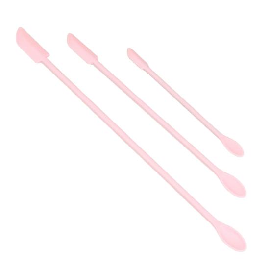 3Pcs Silicone Spatula Set Mini Jar Scraper Small Makeup Lotion Stirrer Mini Spatula for Jars Cosmetics Creams