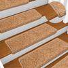 VidaXL Stair Carpet 15 Pieces 65 X 21 X 4 Cm Beige Rectangular Edge 134577