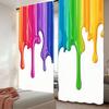 2Pcs Color Paint Drip Curtains Rainbow Curtains Suitable For Bedroom Bathroom Living Room Dining Room Study Room Office A