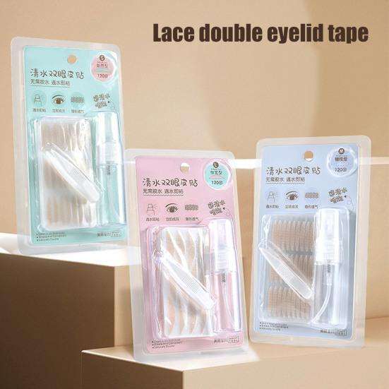 1 комплект двойных лент для век с пустым флаконом-аппликатором, бесклеевой дышащий натуральный невидимый наклейка для неровных век Eye Lift