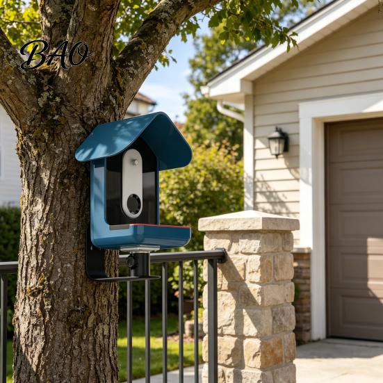 Panel Bird Feeder Mount Stand for Buddy Pro1/2, Stainless Steel Stable with Heavy Duty Locking Screws Design, Weather-Resistant Bracket Wall Outdoor