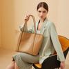 2025 Women's Genuine Leather Large Tote Handbag - Summer Cowhide Shoulder Bag for Work & Commute