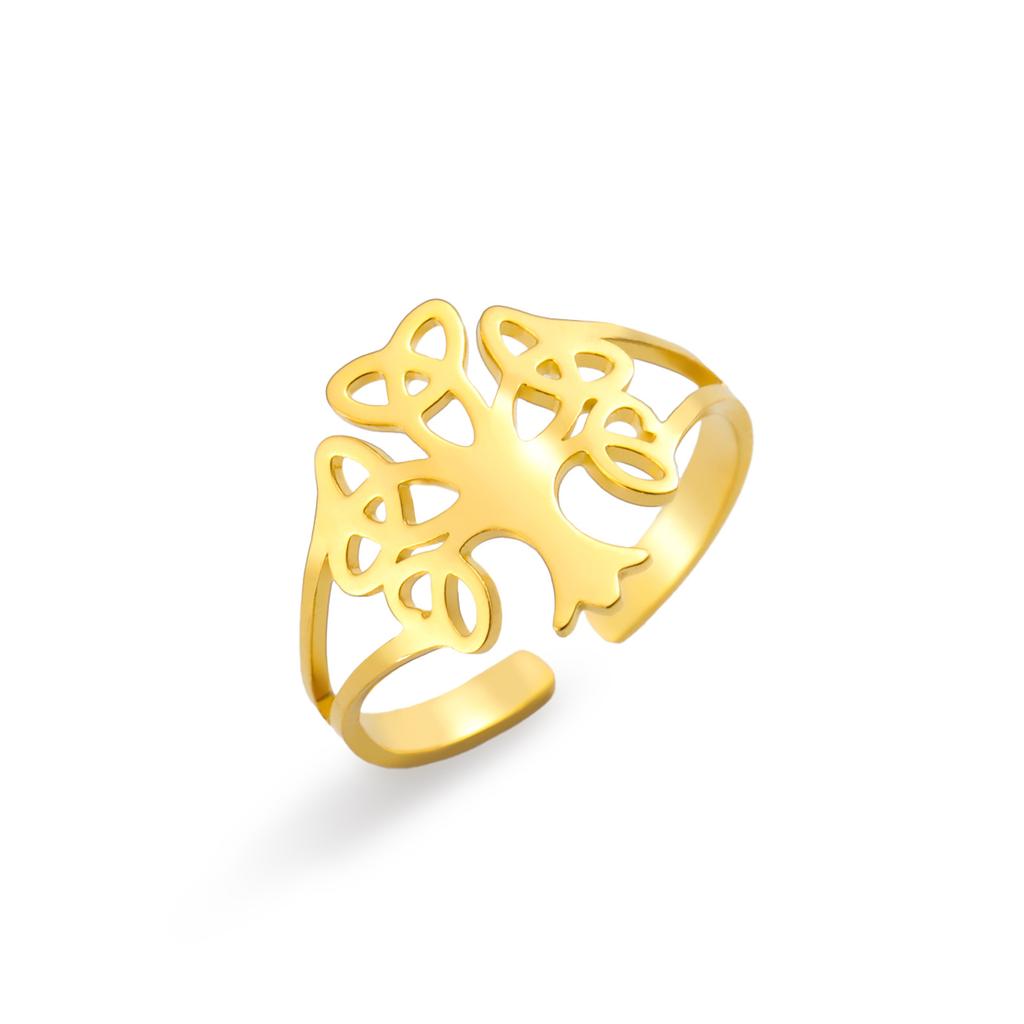 Кольцо для пары из нержавеющей стали с кельтским узлом, кольцо с деревом, амулет золотого цвета, ювелирные изделия, свадебный подарок, новый