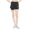 adidas Тренировочные шорты 2-в-1 Pacer с 3 полосками Женские шорты черные GL7686