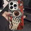 Роскошный темно-красный чехол для телефона 'Глаз Дьявола' для iPhone 17 Air 16 16e 17e 15 Plus 14 13 12 11 Pro Max Продвинутый модный противоударный чехол