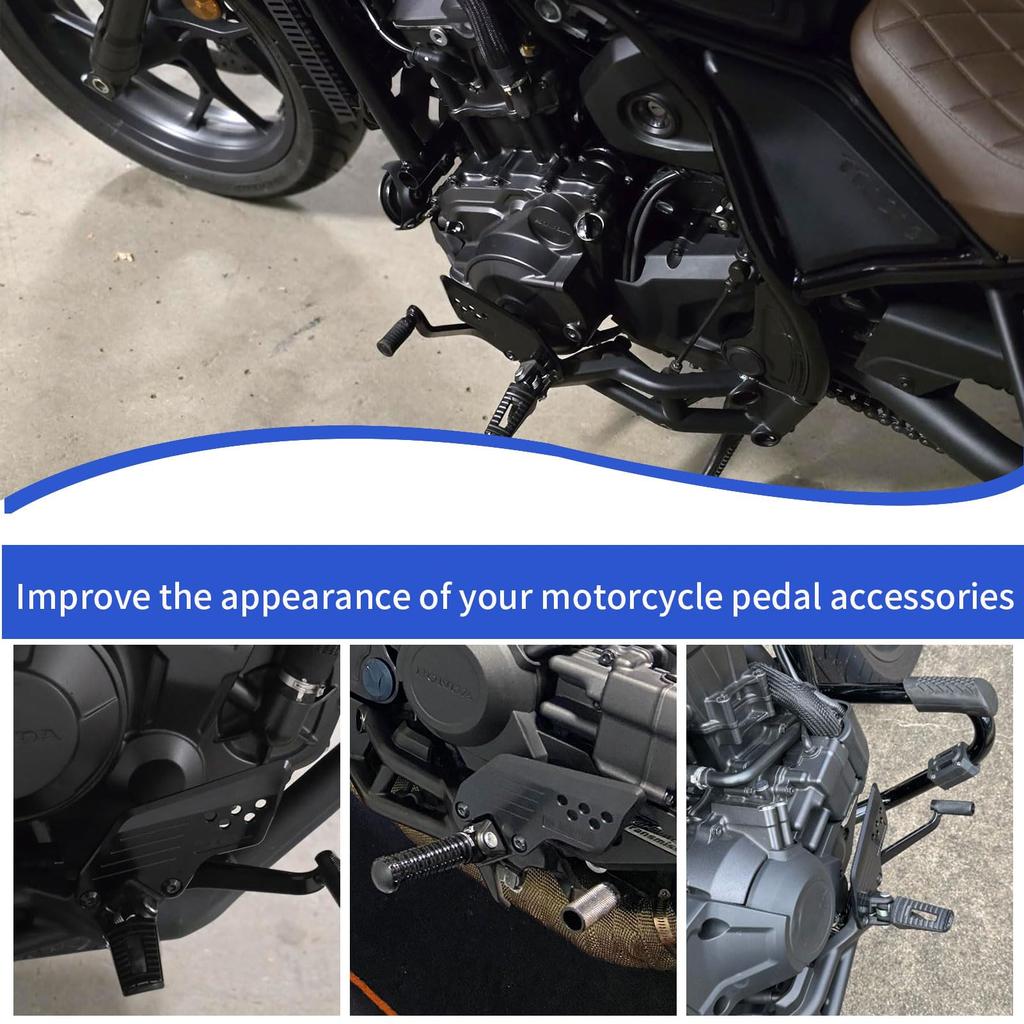 Защита пятки и подножки Midimttop Rebel 1100, Пластина для фиксации на подножке для Honda Rebel CMX 1100/Rebel 1100T (2021-2025) (черный)