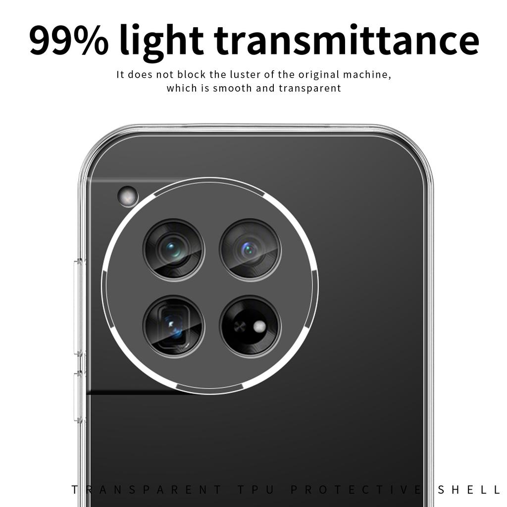 MOFI For OnePlus Ace 3 5G/12R 5G Case Slim Transparent TPU Phone Cover