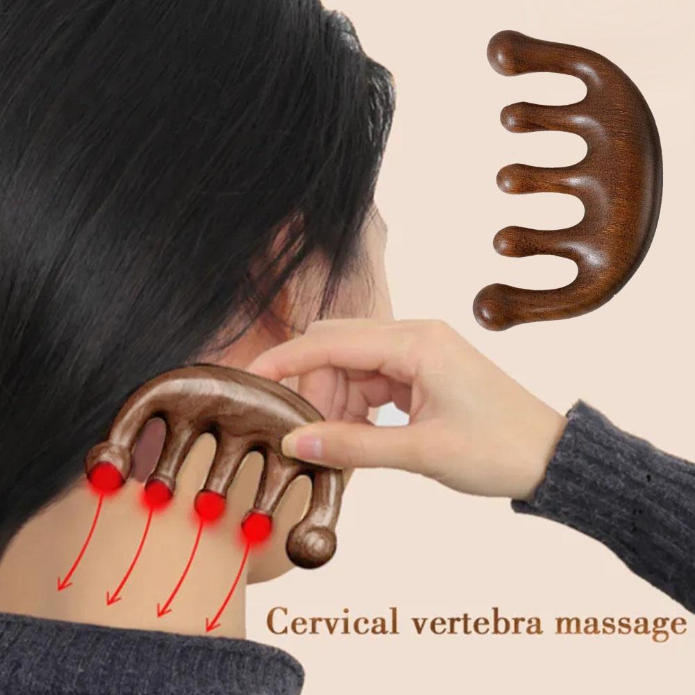 Durable And Safe Massage Comb Head Massager Relaxing Five Tooth Comb Whale Comb Scalp Scraping Massager Body Massage Tool