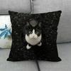 Богемная плюшевая наволочка с очаровательным дизайном котят, 45x45 см - Красочный декор для гостиной или спальни
