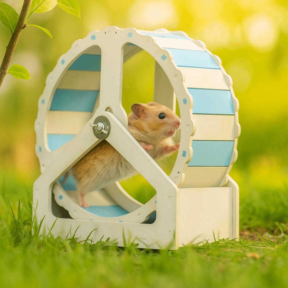 Animal Plastic Hamster Running Wheel Silent Stable Base Rodent Running Wheel 21cm Colorful Exercise Wheel for Small Animals