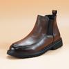 Martin Boots Men's 2025 Autumn New Soft Leather Waterproof Ultra-light British Leather Shoes Genuine Leather Chelsea Boots