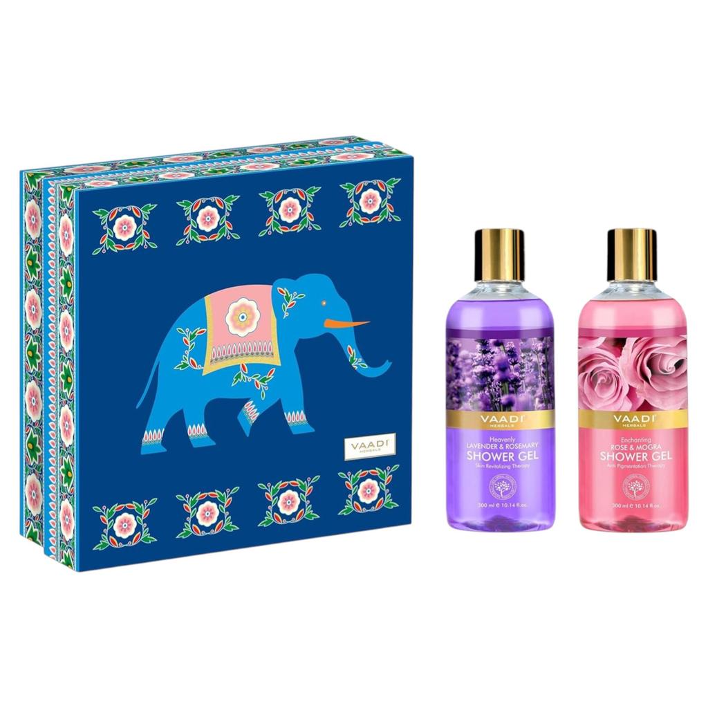 Vaadi Herbals Heavenly Lavender And Rosemary Shower Gel 300 Ml Spa Like Body Cleanser With Calming Aroma Care