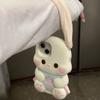 3D Мультяшный Плюшевый Кролик с Длинными Ушами Чехол для Телефона Для IPhone 17 16 15 14 13 Pro Max 14 15 Plus Мягкая Силиконовая Задняя Крышка