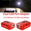 USB-адаптер питания для Craftsman 14,4-20 В CMCB202 CMCB201 CMCB205 Li-ion аккумулятора, выходной порт DC 12 В со светодиодным рабочим светом