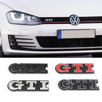 Металлическая наклейка с логотипом GTI на решетку радиатора автомобиля для VW Polo Golf 5 6 Passat B3 Scirocco Tiguan Jetta Touareg Beetle Touran CC