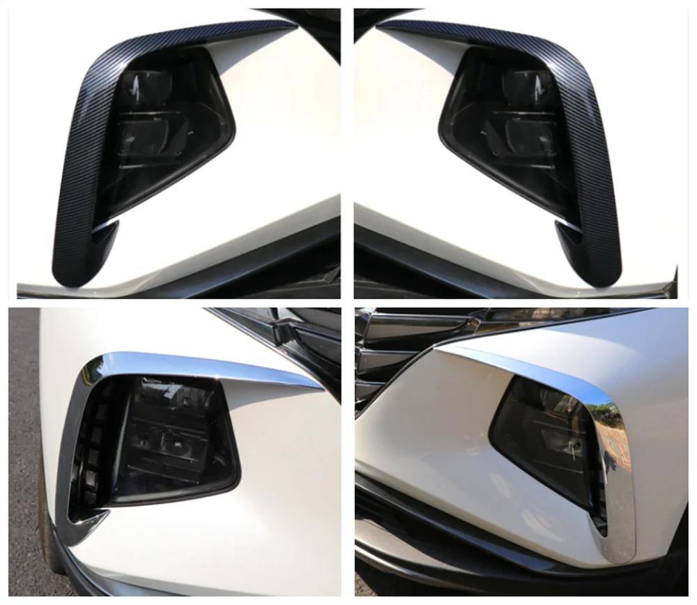 Для Hyundai Tucson NX4 2020 2025 Накладка на крышку противотуманной фары, накладка на бампер, молдинг, накладка на фару, веко, отделка из углеродного волокна, хромированная отделка