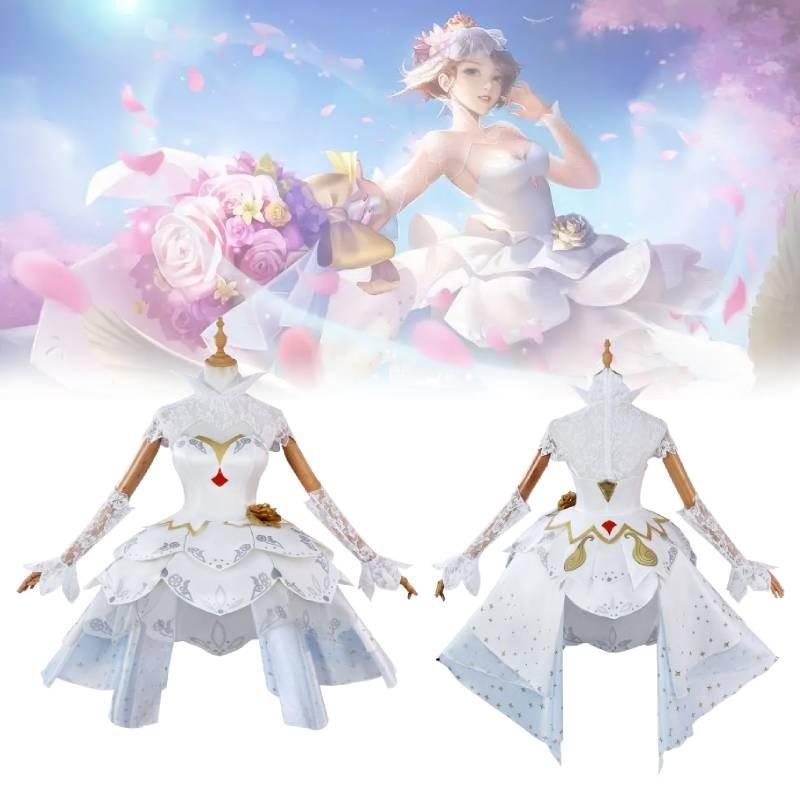 Элегантный и игривый белоснежный костюм для косплея персонажа Сяо Цяо из Honor of Kings