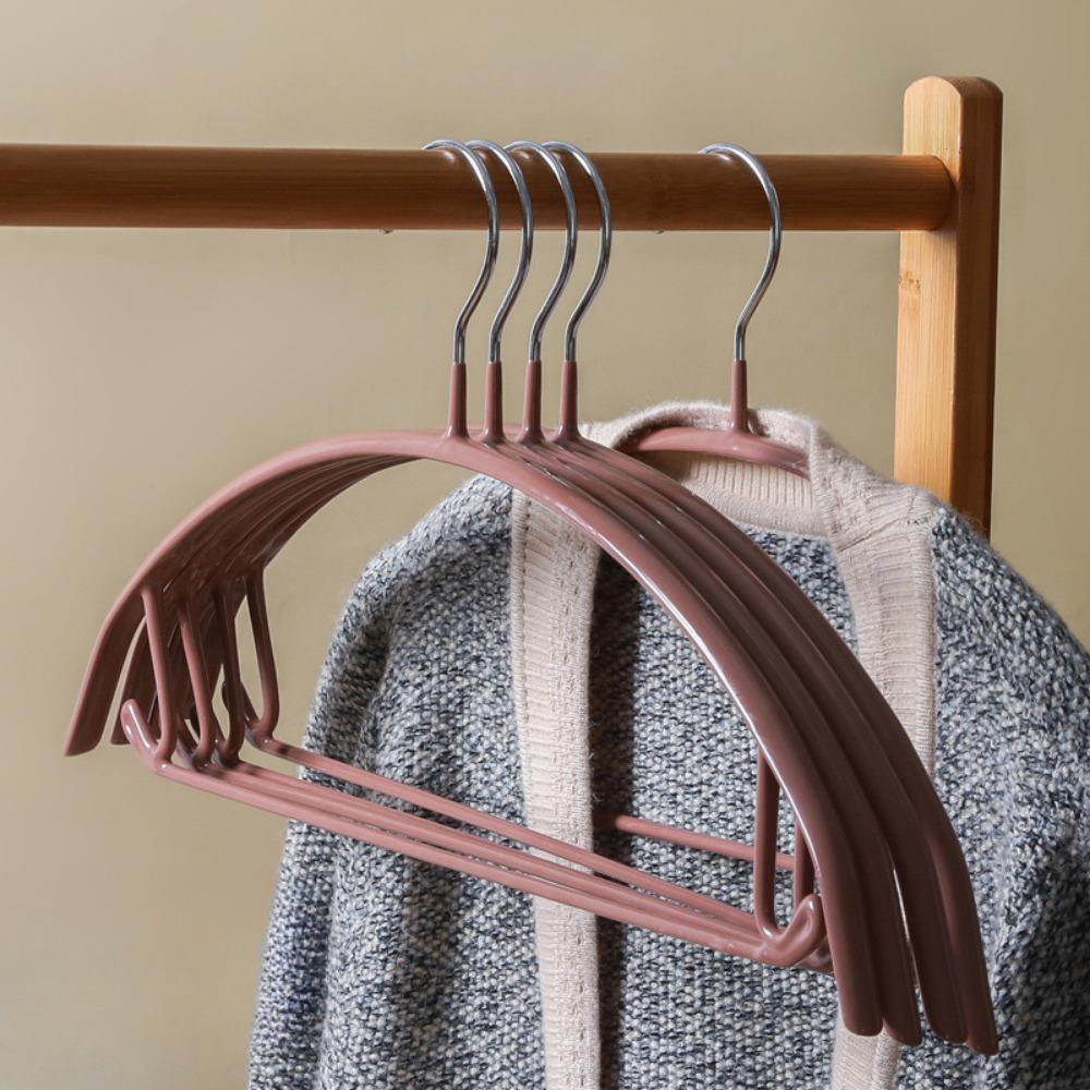 No Hangers Sweater Clothes Hangers Shoulder Bump Duty Coat Hangers Non Slip Pvccoating Metal Hangers For Sweaters Suits Dresses Jackets