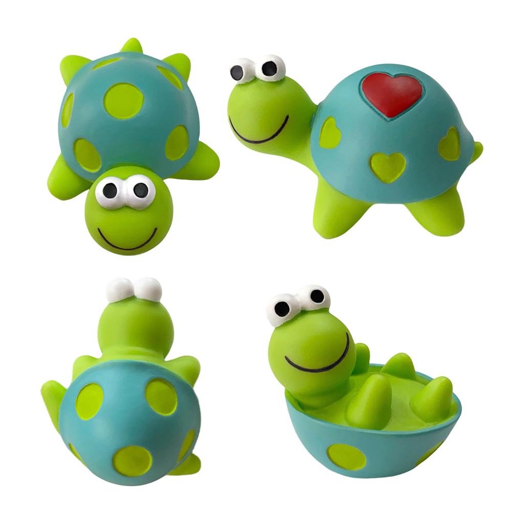 4 шт. Милые фигурки черепах из смолы, Миниатюрные фигурки черепах из смолы для украшения салона автомобиля, сказочного сада или ландшафта