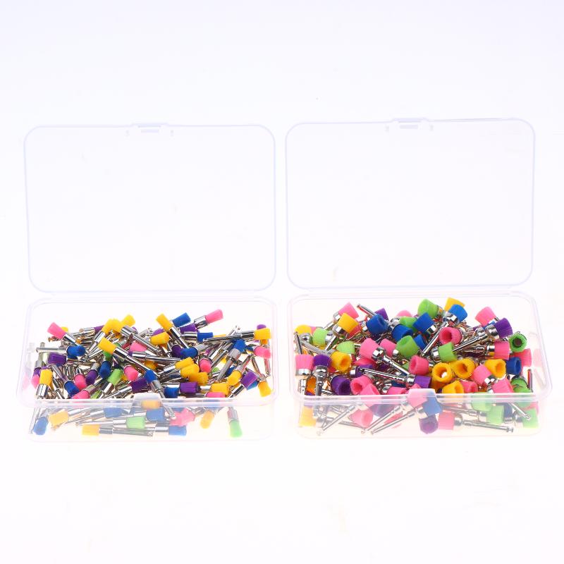 100Pcs/Pack Disposable Dental Polisher Nylon Bristle Brush Polishing Brushes Teeth Whitening Prophy Brushes Dentist Materials