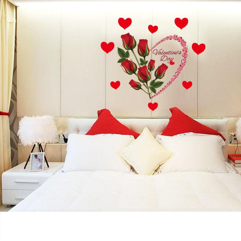 Цветочные наклейки Гостиная Стена Фон Наклейки На Стены Спальня Комната Стены Украшения Наклейки Обои Самоклеящиеся Наклейки