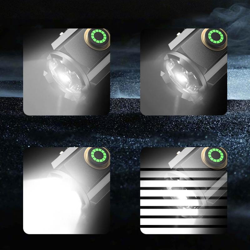 Трехглазый фонарик-монстр, мощный 3LED18650, фонарик из алюминиевого сплава, USB перезаряжаемый, уличный, водонепроницаемый, с магнитным всасыванием, рабочий фонарь