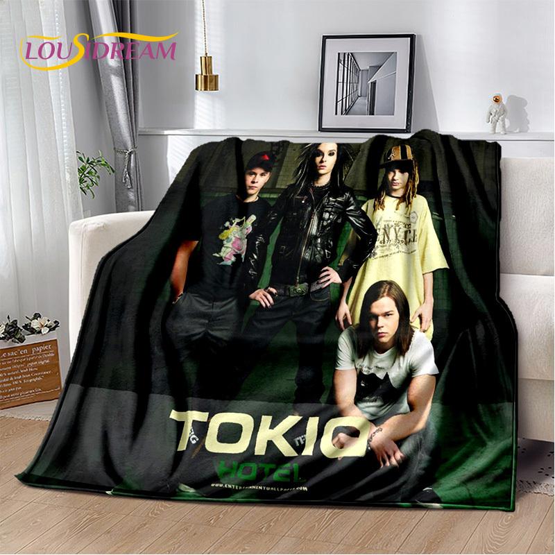 Одеяло Tokio Hotel Rock Band Bill Kaulitz, мягкое фланелевое одеяло для дома, спальни, кровати, дивана, пикника, офиса, пешего туризма, отдыха, сна
