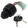 Boat Ignition Switch with Key Locking 6 Wire Connect Push Button Off Electric Lock for