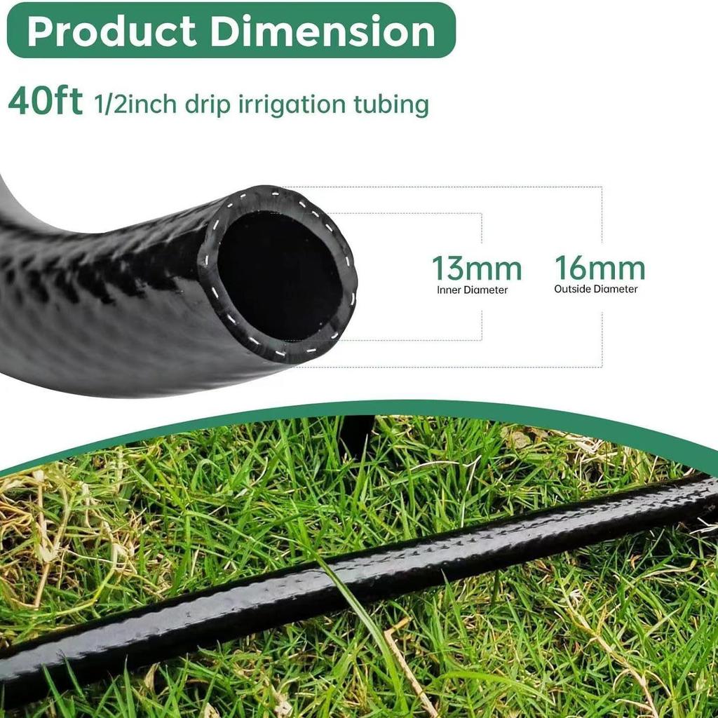 Комплект капельного полива для трансграничного использования: 16 ПВХ Магистраль и 1/2" Капилляр для микродождевания для полива сада