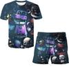 Summer Five Night At Freddy Clothing Suits 3D Printing Birthday Party Gifts Clothes Sets Boys Girls FNAF Cartoon Casual Outfits