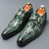 Роскошная дизайнерская мужская деловая обувь из смешанной кожи, повседневные лоферы с ремешком-монахом, формальная обувь для свадьбы и выпускного вечера
