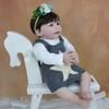 BZDOLL 55 CM Soft Silicone Reborn Baby Girl Doll Toy Like Real Cloth Body Realistic 22 Inch Lisa Princess Toddler Dress Up Bebe