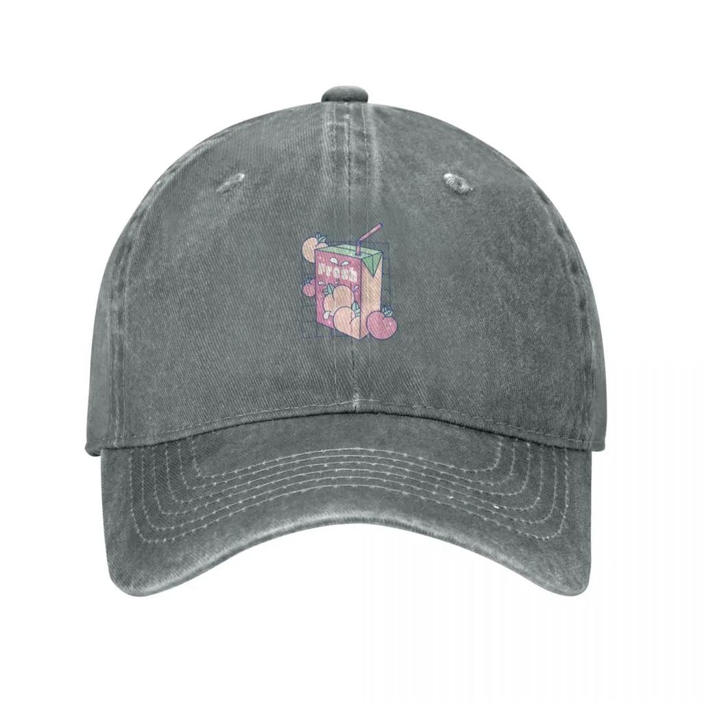Peach juice box Baseball Cap Hat Unisex For The Sun sun hat Trucker Cap Golf Hat Unisex Sun Hats For Women Unisexs