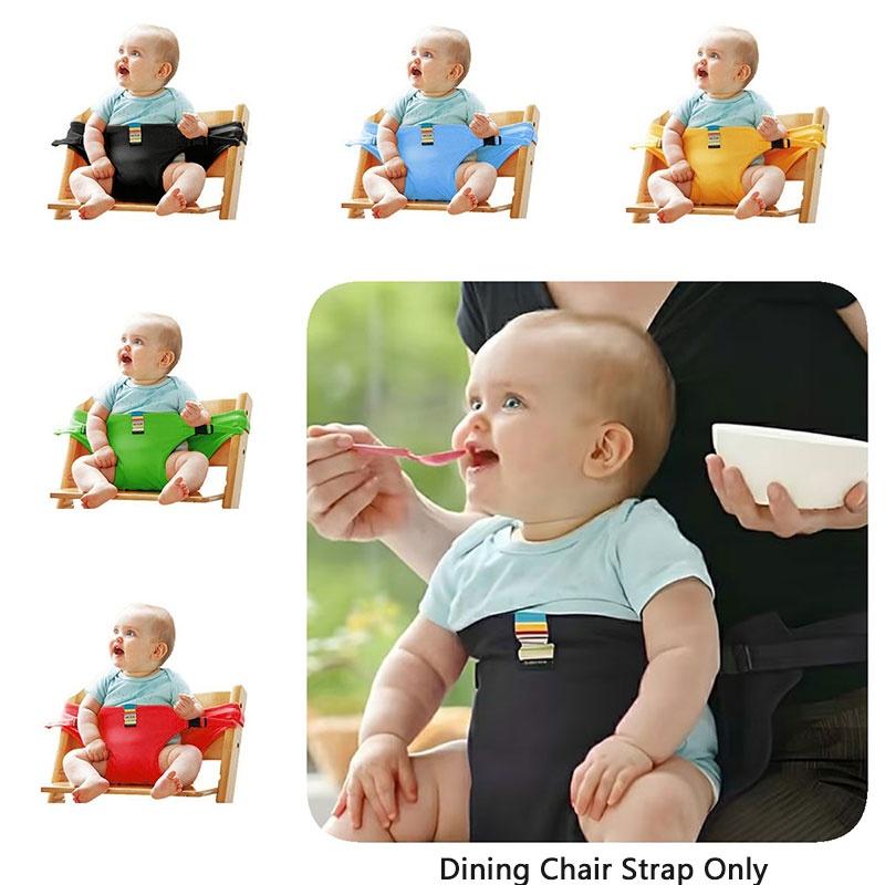 Складной детский безопасный стульчик для кормления с портативным дизайном и полиэстеровой тканью ярких цветов