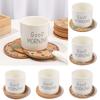 Tea Coasters Placemats Non-slip Cork Coasters Wooden Cup Mat Anti-hot Heat Pad Heat Resistant