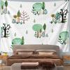 Whimsical Forest Pattern Design Pattern Wall Hanging Tapestry Decorative Tapestry Home Decor for Bedroom and Living Room