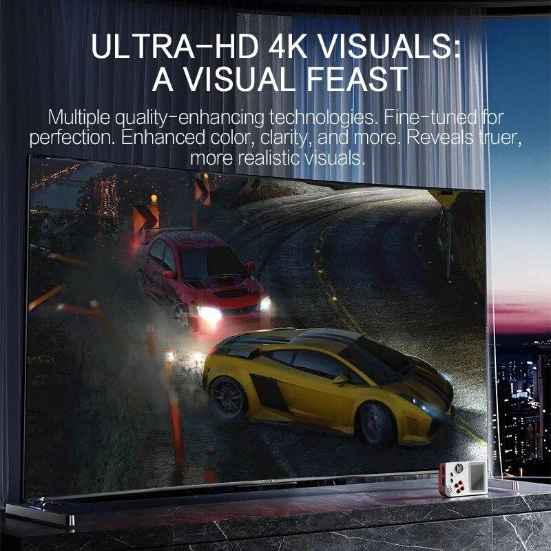 Игровая консоль K8, встроенная 30 000 классических игр с двумя беспроводными контроллерами, 4K HD, домашняя ТВ-игровая приставка, 3D ретро-консоль для PSP