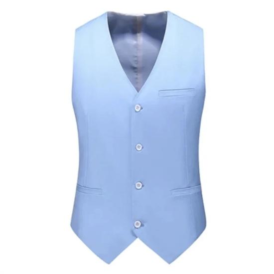 Luxury Men Wedding Suit Vests New Fashion Male Slim Solid Color Business Office Large Size Formal Suit Vest Men Gentleman
