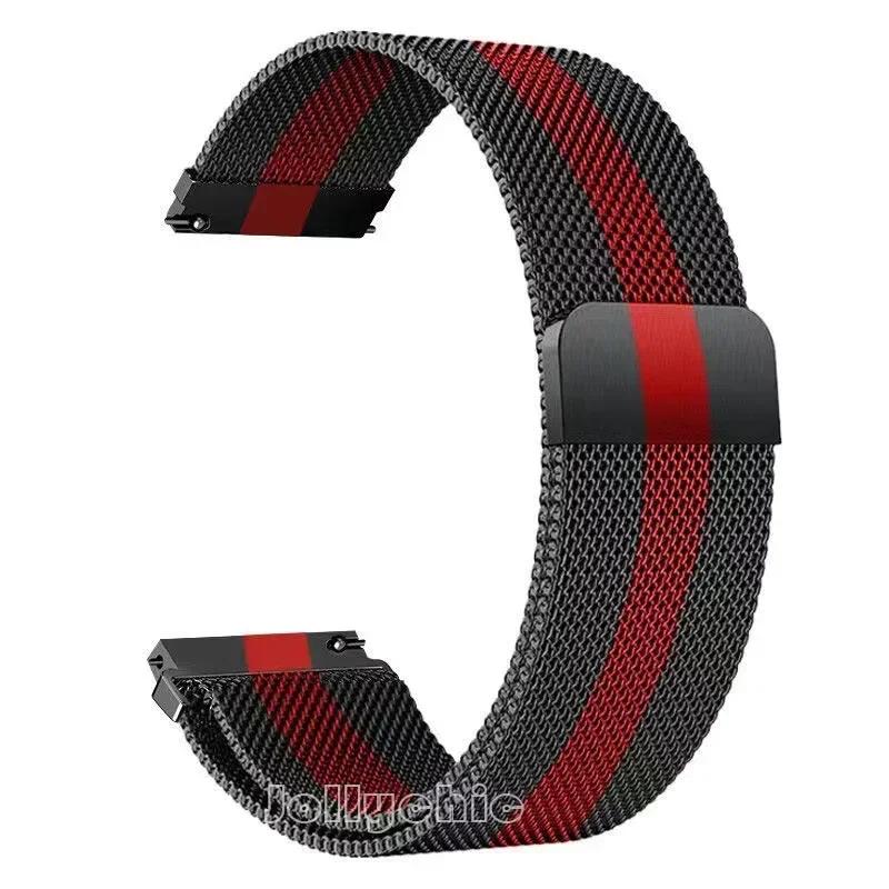 Магнитный миланский ремешок 20/22 мм для Samsung Galaxy Watch 7 6 5 4 40 44 мм Gear S3 Стальной ремешок для Huawei 4 GT3 Браслет