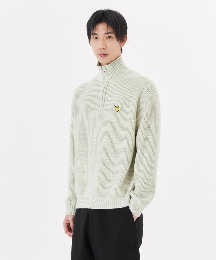MARK GONZALES Angel Half-Zip Knit - Ivory
