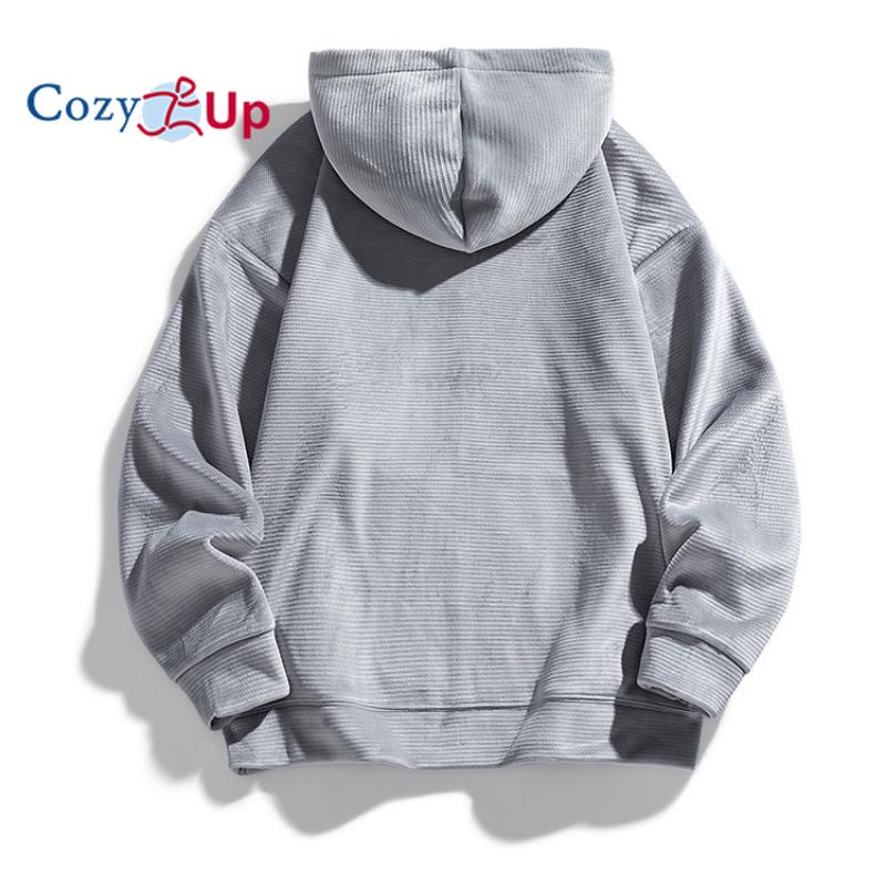 Cozy Up Толстовки для мужчин Толстовка из тяжелого флиса - на толстой подкладке из шерпы на молнии до конца