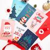 Merry Christmas Fold Greeting Cards with Envelope for Festive Heartwarming Wishes New Year Blessing Postcard Xmas Party Gifts