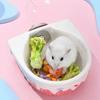 Large Capacity Ceramic Hamster Food Bowl Fixed Bowl Automatic Feeder Hangable Food Bowl  Small Pets