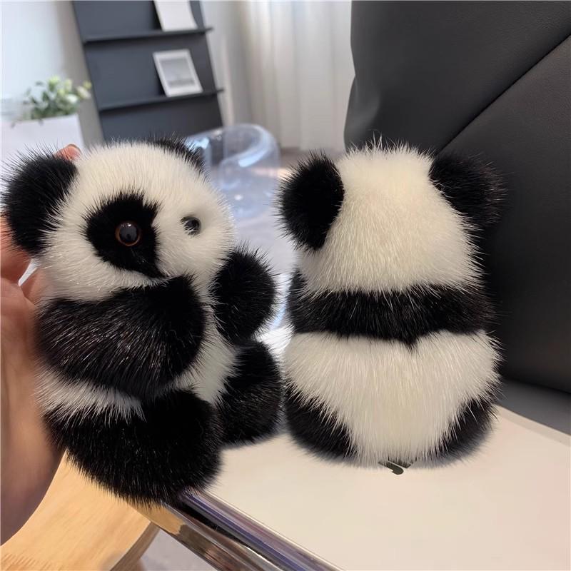 "Adorable Panda Plush Keychain Cute Animal Bag Accessory Holiday Gift"