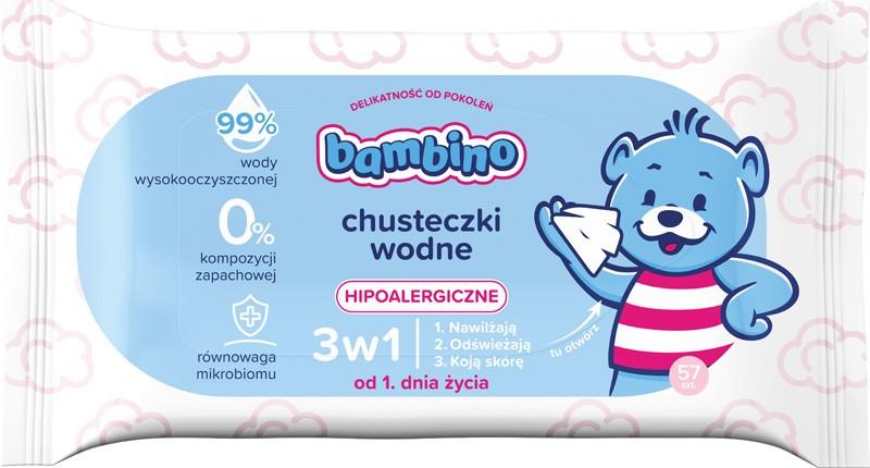 Nivea Bambino Water Wipes 3in1 Hypoallergenic 1 x 57 pcs