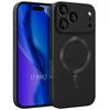 Phone Case - E.F.Connection - for iPhone 17 Pro - Silicone Anti-Scratch Magnetic Ring Black